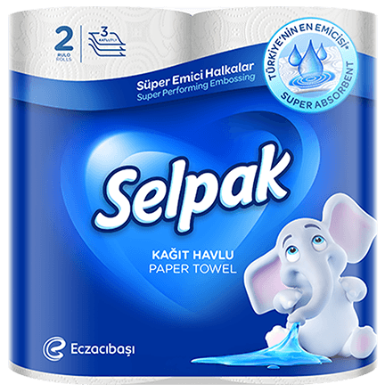 SELPAK Kitchen Towel 2 Pack 90 sht/3PLY